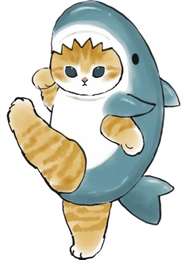 Telegram stiker «Kittens mofu_sand 3» 🦈