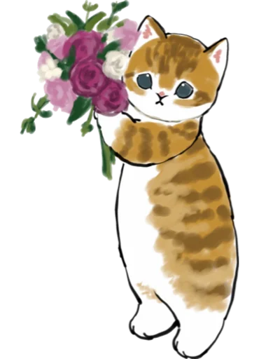 Telegram Sticker «Kittens mofu_sand 3» 💐