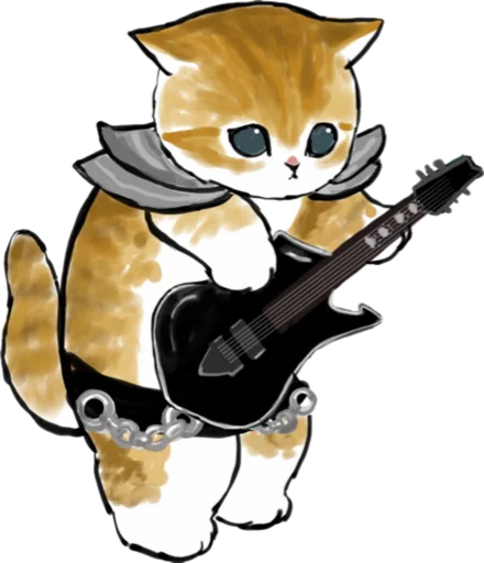 Telegram Sticker «Kittens mofu_sand 3» 🎸