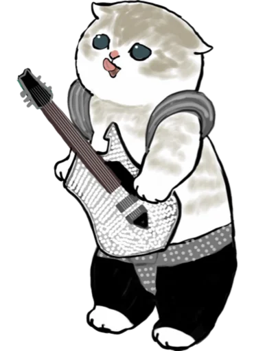 Telegram stiker «Kittens mofu_sand 3» 🎸