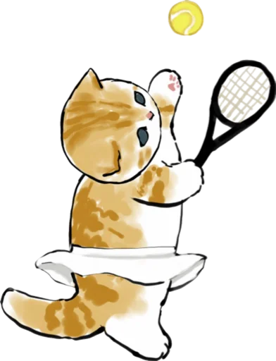 Telegram stiker «Kittens mofu_sand 3» 🏸
