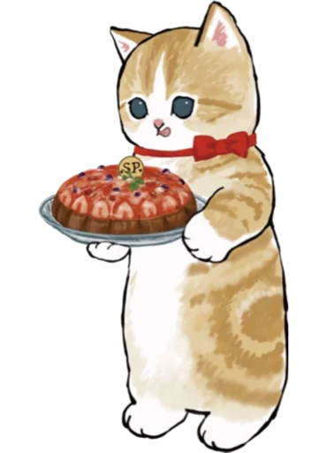 Telegram stiker «Kittens mofu_sand 3» 🥧