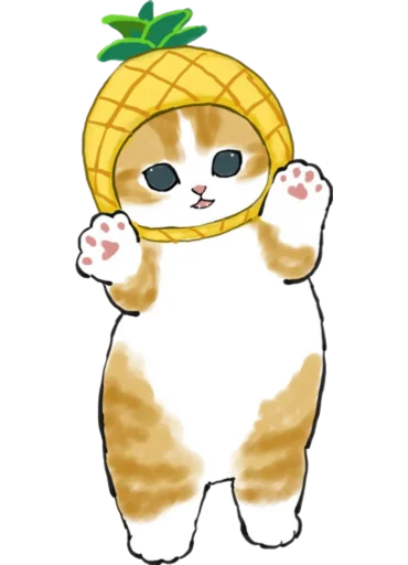 Telegram stiker «Kittens mofu_sand 3» 🍍