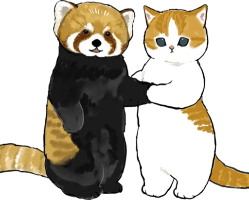 Telegram stiker «Kittens mofu_sand 3» 🤝