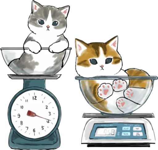Kittens mofu_sand 3 stiker ⚖️