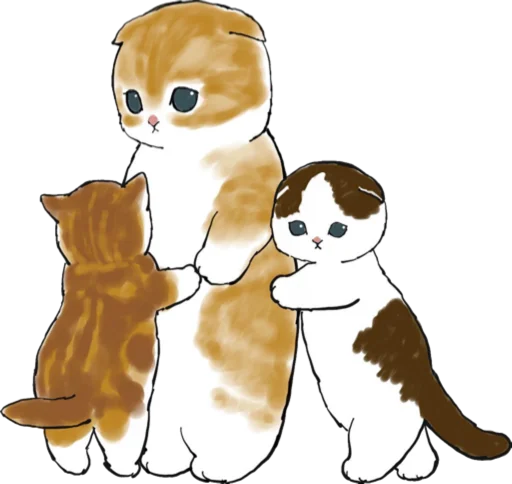Стикер Telegram «Kittens mofu_sand 3» 🤗