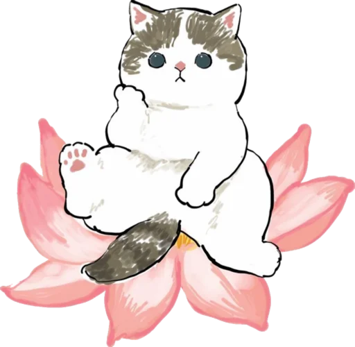 Telegram Sticker «Kittens mofu_sand 4» 🌸