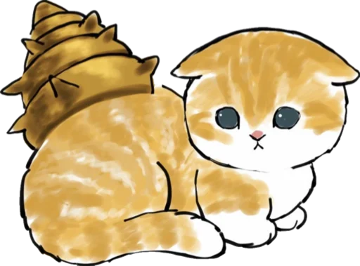 Telegram stiker «Kittens mofu_sand 4» 🐌
