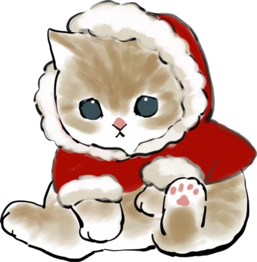 Telegram stiker «Kittens mofu_sand 4» 🎅