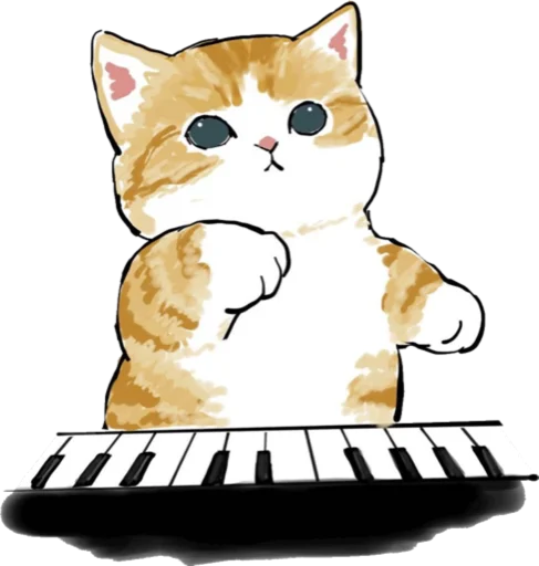Telegram Sticker «Kittens mofu_sand 4» 🎹