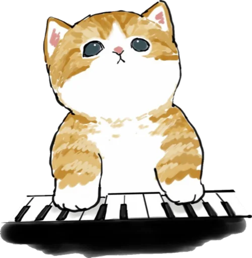 Telegram Sticker «Kittens mofu_sand 4» 🎹