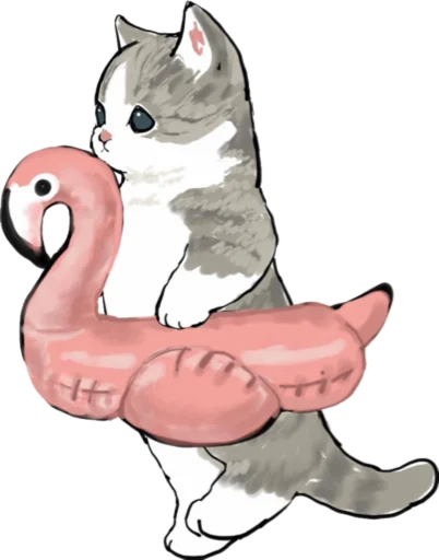 Telegram stiker «Kittens mofu_sand 4» 🦩