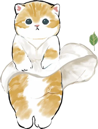 Стикер Telegram «Kittens mofu_sand 4» 🍃
