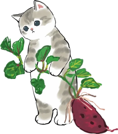 Telegram stiker «Kittens mofu_sand 4» 🍠