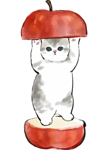 Kittens mofu_sand 4 emoji 🍎
