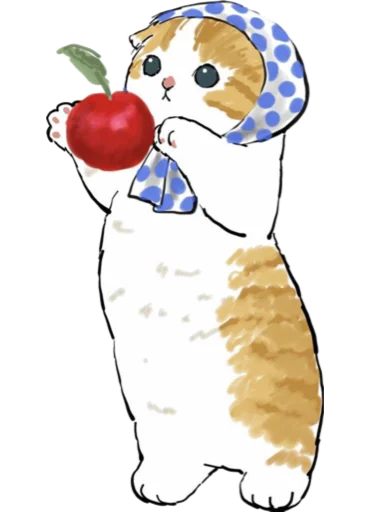 Telegram stiker «Kittens mofu_sand 4» 🍎
