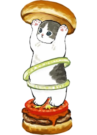 Емодзі Kittens mofu_sand 4 🍔