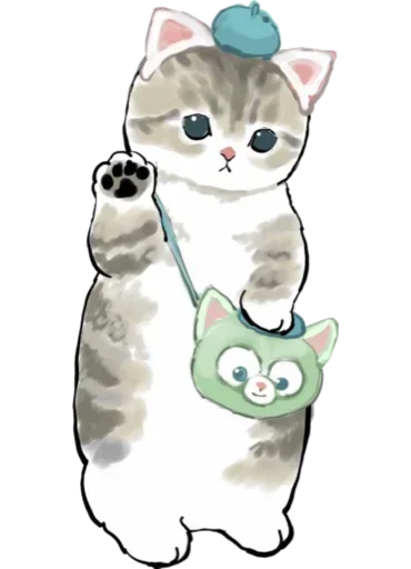 Эмодзи Kittens mofu_sand 4 👋