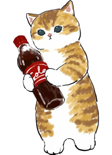 Telegram stiker «Kittens mofu_sand 4» 🥤