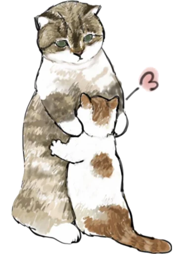 Стикер Telegram «Kittens mofu_sand 4» 🤗