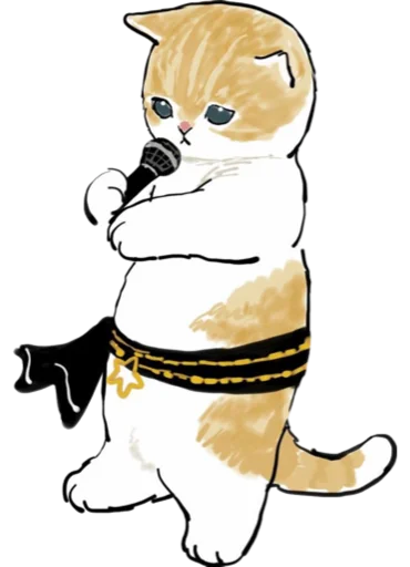 Telegram Sticker «Kittens mofu_sand 4» 🎤