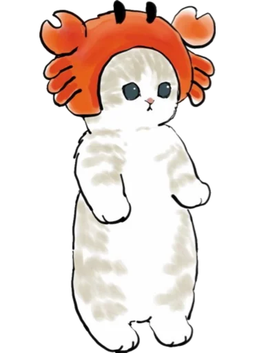 Telegram stiker «Kittens mofu_sand 4» 🦀