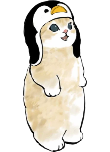 Telegram stiker «Kittens mofu_sand 4» 🐧
