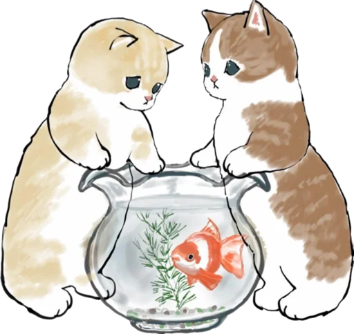 Telegram Sticker «Kittens mofu_sand 4» 🐠
