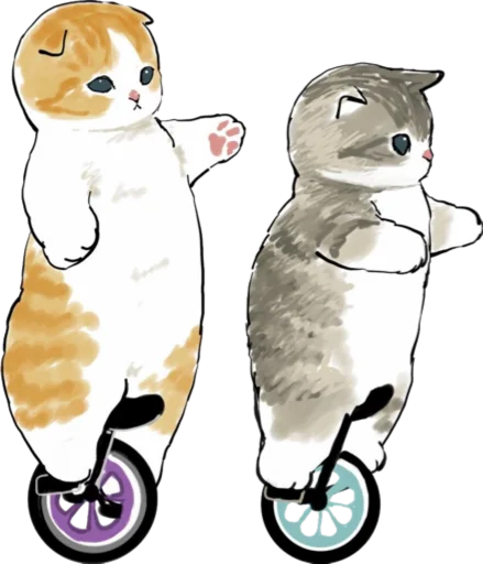 Эмодзи Kittens mofu_sand 4 🚲
