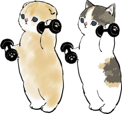 Telegram stiker «Kittens mofu_sand 4» 🏋️