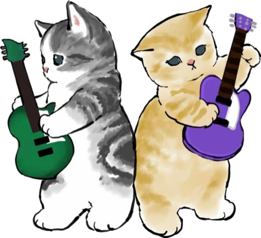 Telegram Sticker «Kittens mofu_sand 4» 🎸