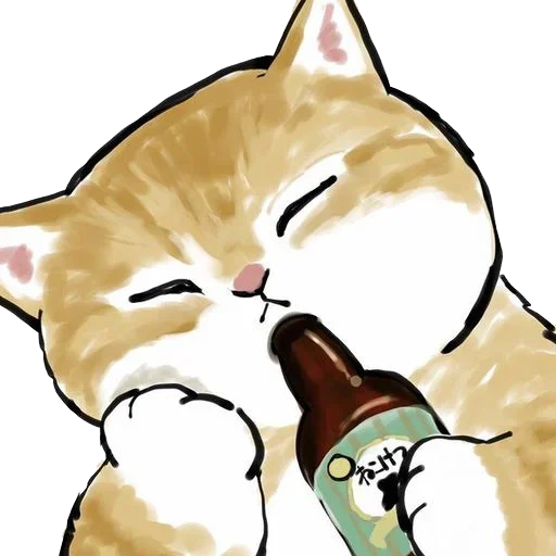 Telegram stiker «Kittens mofu_sand 4» 🍺