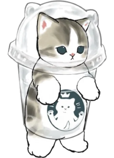 Емодзі Kittens mofu_sand 2 🥤