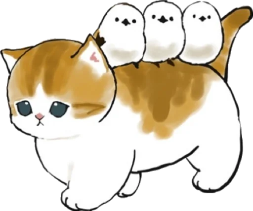 Kittens mofu_sand 2 stiker 🦉
