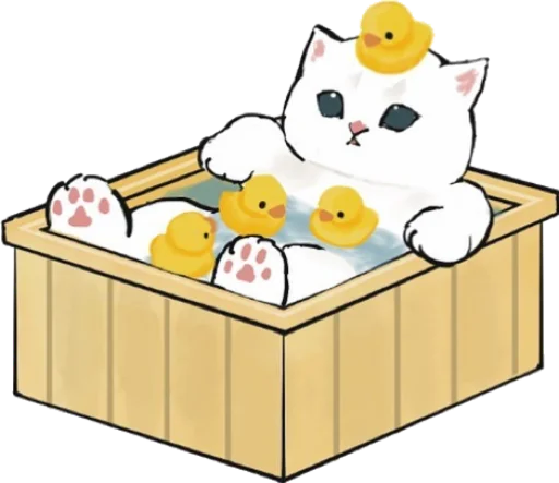 Емодзі Kittens mofu_sand 2 🛁