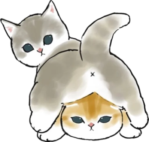 Емодзі Kittens mofu_sand 2 🍑