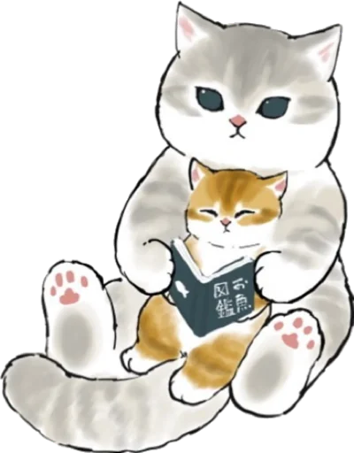 Емодзі Kittens mofu_sand 2 📖