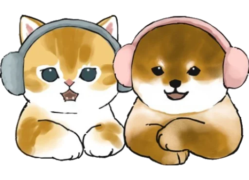 Емодзі Kittens mofu_sand 2 🎧