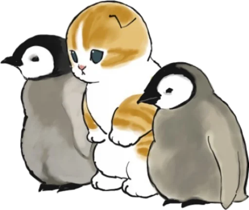 Емодзі Kittens mofu_sand 2 🐧