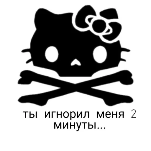 Telegram stiker «hello kitty squad» ☠️