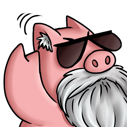Telegram stiker «Арбитражный Свин» 👂