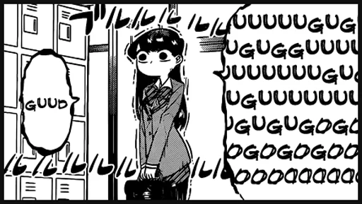 Эмодзи Komi-san 👋