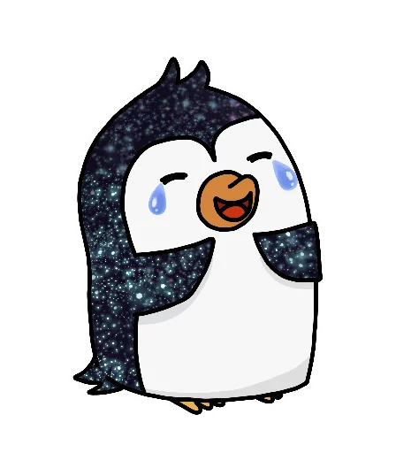 Стикер Telegram «КОСМИЧЕСКИЕ пингвины» 😂
