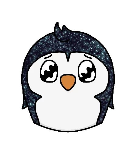 КОСМИЧЕСКИЕ пингвины stiker 🙇‍♀