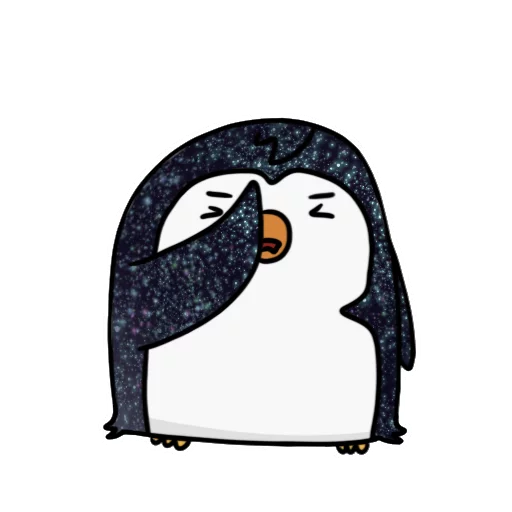 Telegram Sticker «КОСМИЧЕСКИЕ пингвины» 🤦‍♂