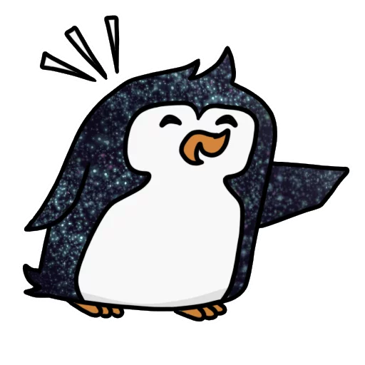 КОСМИЧЕСКИЕ пингвины stiker 🤣
