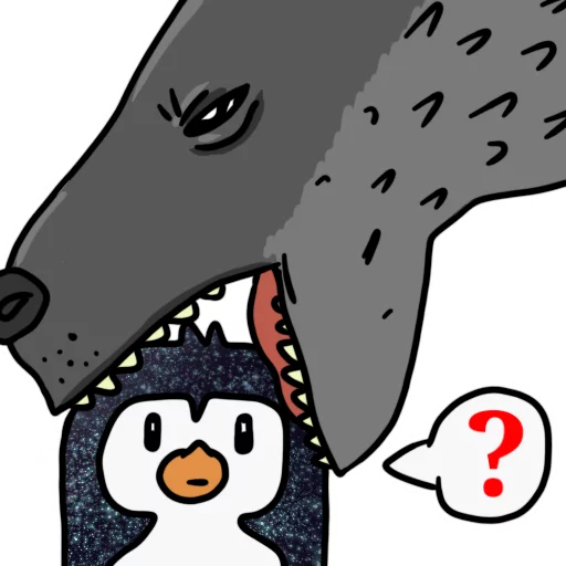 Telegram Sticker «КОСМИЧЕСКИЕ пингвины» 😶