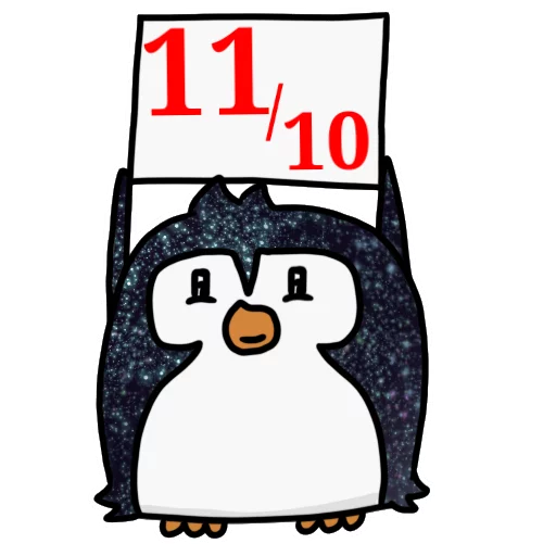 Telegram stiker «КОСМИЧЕСКИЕ пингвины» ⏸