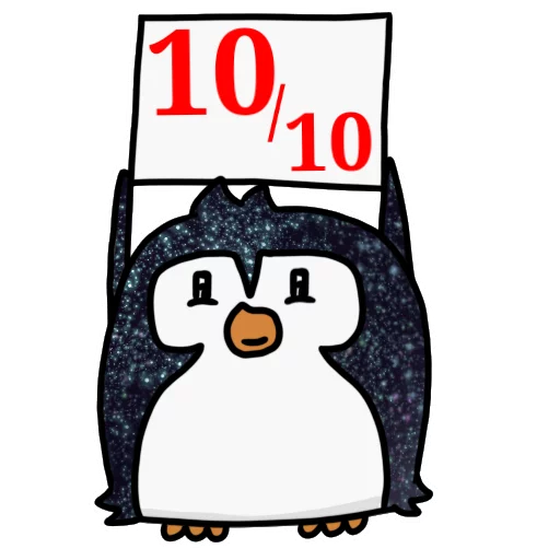 Telegram Sticker «КОСМИЧЕСКИЕ пингвины» 🔟