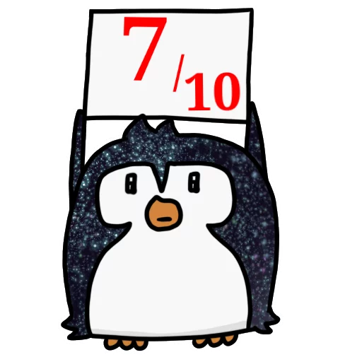 Telegram stiker «КОСМИЧЕСКИЕ пингвины» 7⃣